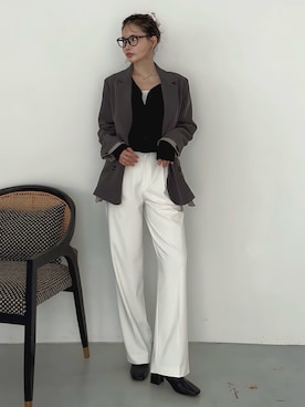 「JUNOAH（ジュノア）のアイテム」を使った、mizota yayoiさん（レディース・162cm）の冬コーディネート