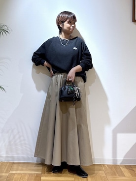 「PEANUTS（ピーナッツ）のアイテム」を使った、ponnuさん（レディース・154cm）の秋コーディネート