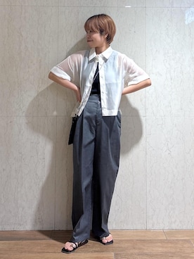 「アイテム（チノパンツ）」を使った、ponnuさん（レディース・154cm・20代）の夏コーディネート