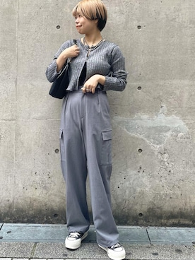 「CONVERSE（コンバース）の【WEB限定】【CONVERSE/コンバース】オールスター リフテッド HI（スニーカー）」を使った、ponnuさん（レディース・154cm）の冬コーディネート