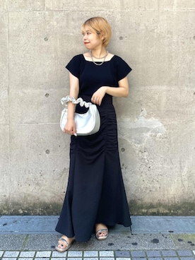 「マキシ」｜「アイテム（サンダル）」を使った、ponnuさん（レディース・154cm）の夏コーディネート
