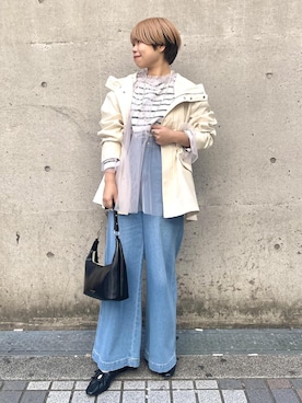 「ロンＴ」｜ponnuさん（レディース・154cm）の春コーディネート