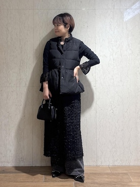 「アイテム（ダウンベスト）」を使った、ponnuさん（レディース・154cm・20代）の秋コーディネート