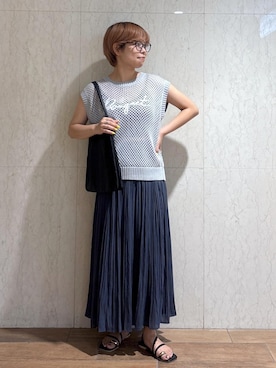「アイテム（サングラス）」を使った、ponnuさん（レディース・154cm）の夏コーディネート