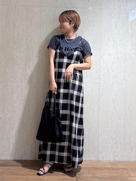 「アイテム（Tシャツ/カットソー）」を使った、ponnuさん（レディース・154cm）の夏コーディネート