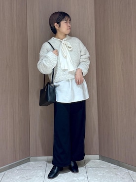 「Legato Largo（レガートラルゴ）のアイテム」を使った、ponnuさん（レディース・154cm）の冬コーディネート