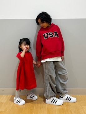 「アイテム（ワンピース/ドレス）」を使った、mahitenさん（キッズ・127cm）の秋コーディネート