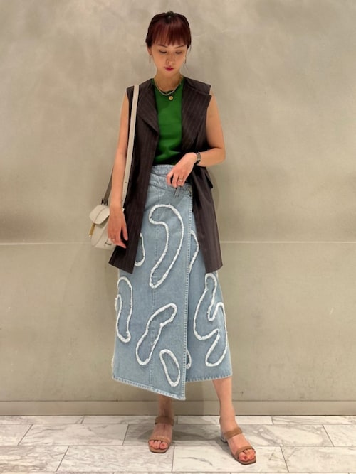 BACCAリネンコットンストライプジレ BACCAリネンコットンストライプジレ
