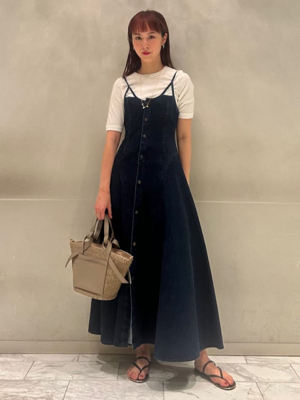 DES PRES（デ・プレ）の「バイオウォッシュデニム サーキュラーキャミ 