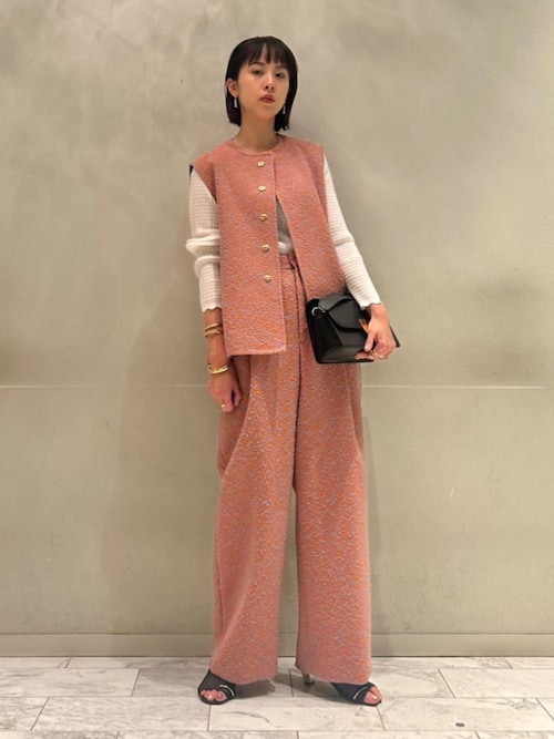 ネップツイード 1タックワイドパンツ（その他パンツ）｜TOMORROWLAND