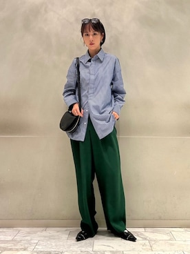 CABaN BIRD SINGING シルク 2タックワイドパンツ caban（キャバン）の「BIRD SINGING シルク 2タックワイドパンツ