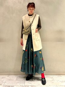 マカフィー　シープパイルクルーネックジレ MACPHEE（マカフィー）の「シープパイル クルーネックジレ