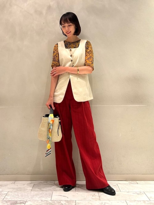 Ballsey ラメミックスストレッチ スクエアネックジレ Ballsey ラメミックスストレッチ スクエアネックジレ