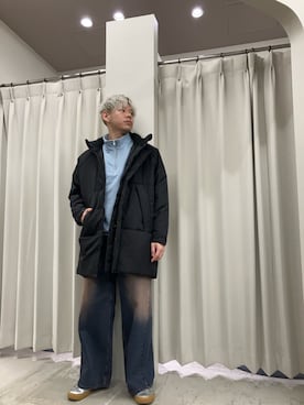 「SENSE OF PLACE by URBAN RESEARCH（センスオブプレイスバイアーバンリサーチ）の『一部WEB限定カラー』ハーフジップロングスリーブスウェット（スウェット）」を使った、もりたさん（メンズ・168cm）の秋コーディネート