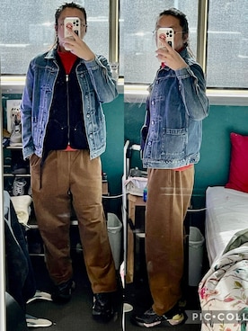 「MUJI」｜「アイテム（ジャケット/アウター）」を使った、李瑞可さん（メンズ・170cm）の夏コーディネート