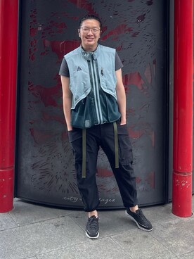 「NIKE ACG（ナイキエィシージー）のアイテム（その他アウター）」を使った、李瑞可さん（メンズ・170cm）の冬コーディネート