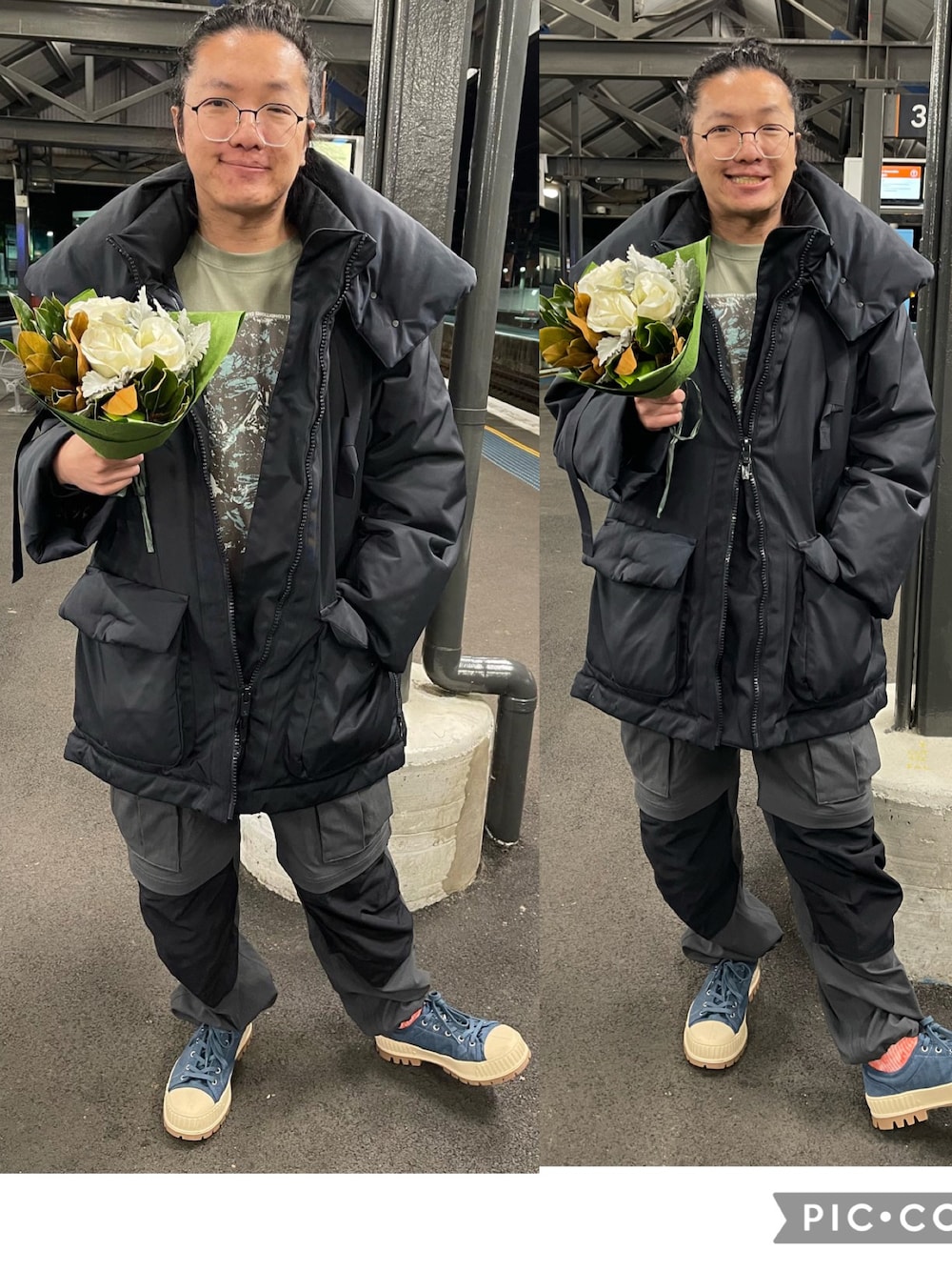 「NIKEACG、UNIQLO+J、PALLADIUM」｜「NIKE ACGのアイテム（Tシャツ/カットソー、グリーン系）」を使った、李瑞可さん（メンズ・170cm）の夏コーディネートの1枚目の写真