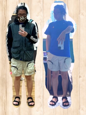 「SOU･SOU（ソウ・ソウ）のアイテム」を使った、李瑞可さん（メンズ・170cm）の秋コーディネート