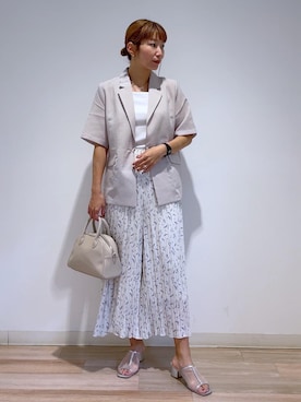 「アイテム（テーラードジャケット）」を使った、EZ さん（レディース・162cm・30代）の夏コーディネート
