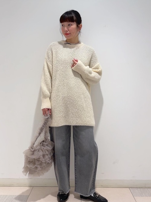 ニット セーター 「emur/エミュール」ブークレニットチュニック レディース ROPÉ PICNIC(ロペピクニック) / 【emur/エミュール】ブークレ