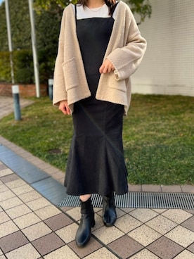 「JUNOAH」｜「アイテム（アクセサリー）」を使った、Nuuさん（レディース・158cm）の冬コーディネート