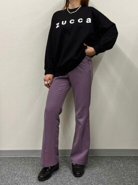 「zucca」｜「アイテム（スウェット）」を使った、Nuuさん（レディース・158cm）の秋コーディネート