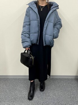 「RODE SKO」｜「アイテム（ダウンジャケット/コート）」を使った、Nuuさん（レディース・158cm）の冬コーディネート