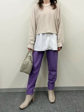「CLATHAS（クレイサス）のアイテム」を使った、Nuuさん（レディース・158cm）の秋コーディネート