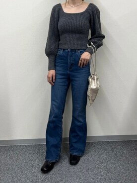 「スクエアニット」｜Nuuさん（レディース・158cm）の秋コーディネート