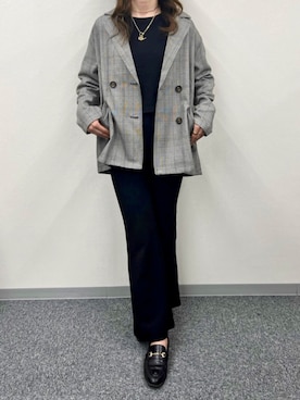 「GORGE（ゴージ）のアイテム（ジャケット/アウター）」を使った、Nuuさん（レディース・158cm）の秋コーディネート