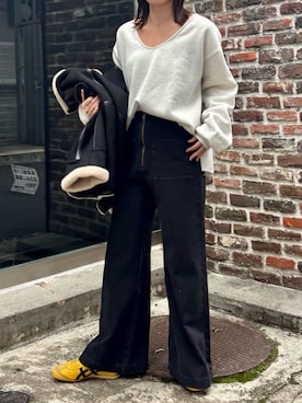 「アイテム（その他アウター）」を使った、Sayakaさん（レディース・161cm）の秋コーディネート