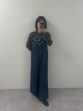 「アイテム（オールインワン・サロペット）」を使った、Sayakaさん（レディース・161cm・20代）の秋コーディネート