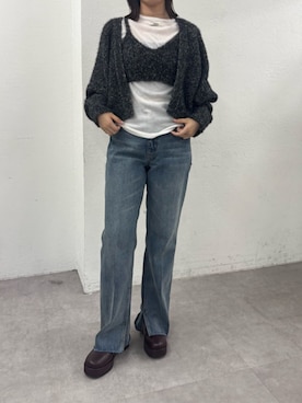 「アイテム（スリッポン）」を使った、Sayakaさん（レディース・161cm）の秋コーディネート