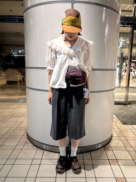 「BEAMS BOY（ビームスボーイ）のアイテム」を使った、NANAMIさん（レディース・162cm）の夏コーディネート