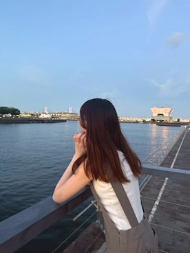 「アイテム（オールインワン・サロペット）」を使った、arisa0619さん（レディース・168cm）の夏コーディネート