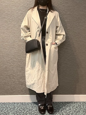 「prose verse（プロズヴェール）のアイテム（トレンチコート）」を使った、mahomaho1717さん（レディース・159cm）の春コーディネート