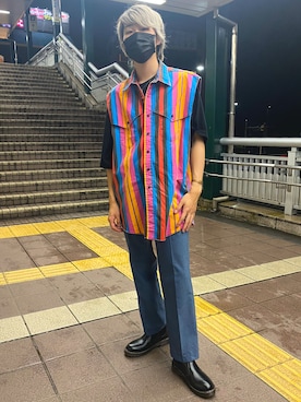 「チェルシーブーツ」｜「アイテム（スラックス）」を使った、TAIYOさん（メンズ・174cm）の秋コーディネート