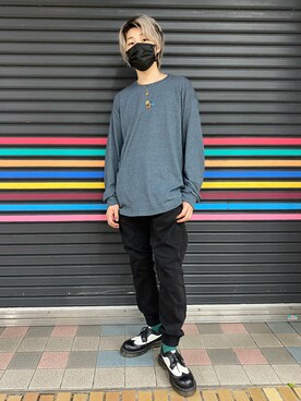 「H&M（エイチ・アンド・エム）のアイテム（レッグウェア）」を使った、TAIYOさん（メンズ・174cm）の秋コーディネート