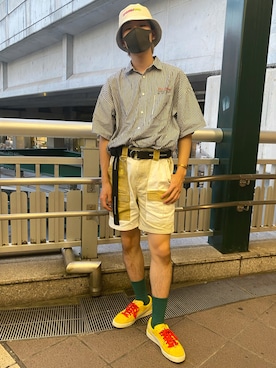 「H&M（エイチ・アンド・エム）のアイテム（レッグウェア）」を使った、TAIYOさん（メンズ・174cm）の夏コーディネート