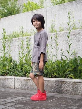 「jeans-b（ジーンズベー）のアイテム」を使った、kazukiさん（キッズ・133cm）の夏コーディネート