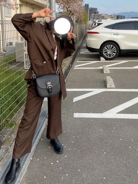 「アイテム（セットアップ）」を使った、ユウカさん（レディース・171cm）の春コーディネート