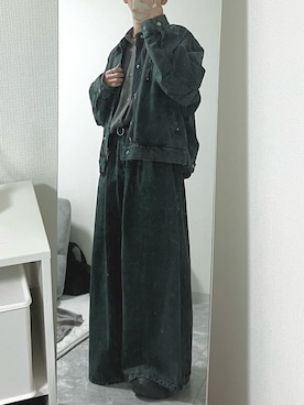 「HARE（ハレ）のアイテム（デニムジャケット）」を使った、しまきさん（メンズ・163cm）の冬コーディネート