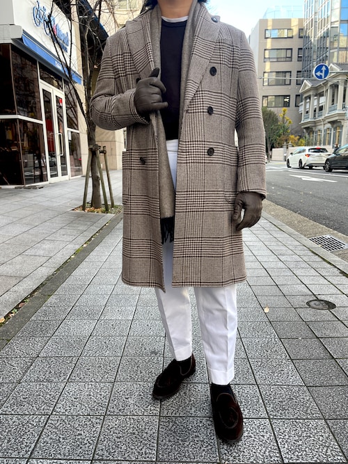 LARDINIのチェスターコートを使った人気ファッションコーディネート