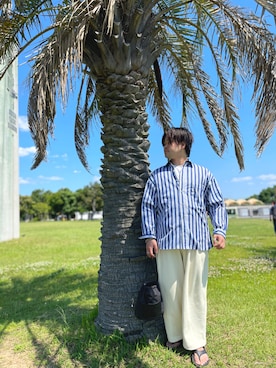 「アイテム（スウェットパンツ）」を使った、安藤直輝さん（メンズ・168cm・20代）の夏コーディネート