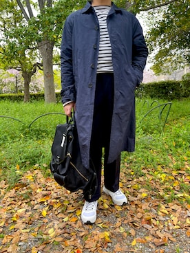 「SAINT JAMES（セントジェームス）のアイテム」を使った、安藤直輝さん（メンズ・168cm）の春コーディネート