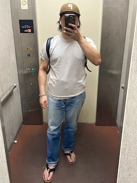 「UGG（アグ）のアイテム」を使った、安藤直輝さん（メンズ・168cm）の夏コーディネート