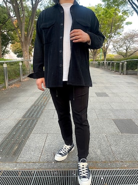 「アイテム（トップス）」を使った、安藤直輝さん（メンズ・168cm・20代）の秋コーディネート
