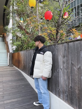 「アイテム（スウェット）」を使った、安藤直輝さん（メンズ・168cm・20代）の冬コーディネート