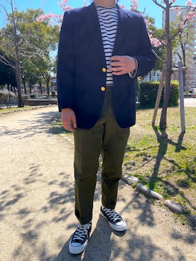 安藤直輝さん（メンズ・168cm・20代）の秋コーディネート