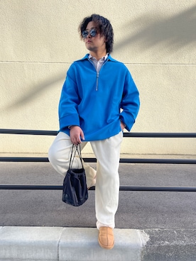 「アイテム（ポロシャツ）」を使った、安藤直輝さん（メンズ・168cm・20代）の秋コーディネート